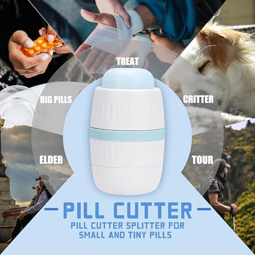 Side profile of the portable medicine organizer showcasing the built-in storage container holding various tablets