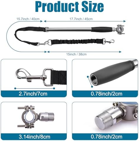 Shock absorbing elastic buffer rope feature of the hands free pet cycling attachment
