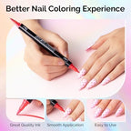 Swatch demonstration of MelodySusie nail art pen pigment quality