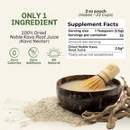 Kavahana instant herbal supplement container showing nutritional details and ingredients label