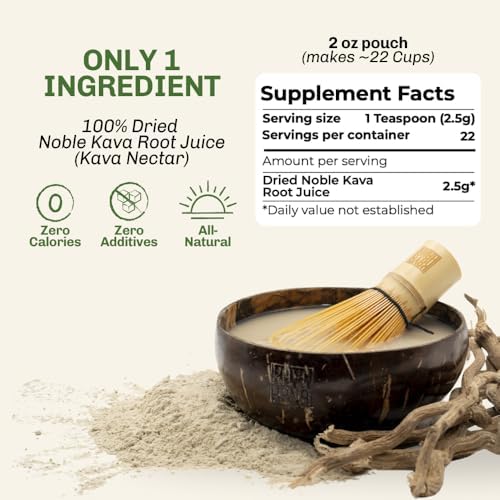 Kavahana instant herbal supplement container showing nutritional details and ingredients label