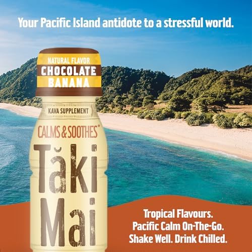 Chilled 2.5 fluid ounce kava supplement bottles ready for evening consumption.
