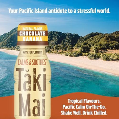 Chilled 2.5 fluid ounce kava supplement bottles ready for evening consumption.