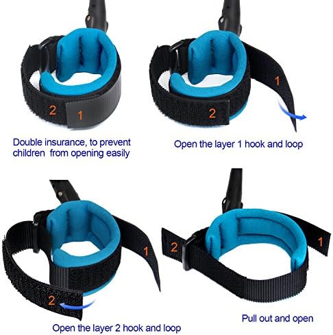 Blisstime blue wrist link adjusted for toddler outdoor use