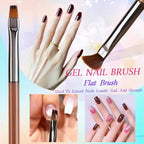 Close up of Lykjdnz nail art liner brush tips for fine detailing.