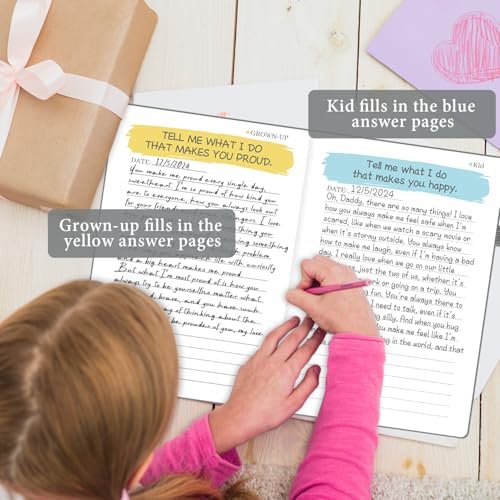 Kid and parent writing in Simsimy connection journal