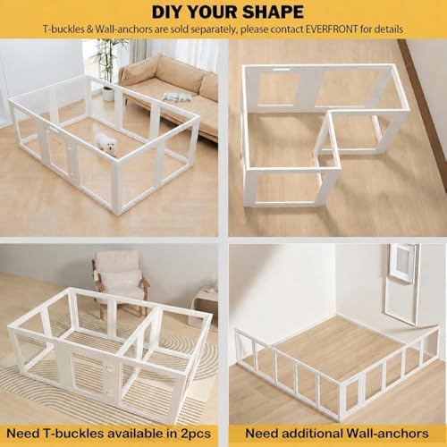 EVERFRONT Clear Acrylic Dog Playpen - Clear Dog Play Pen - Easy Assemble Acrylic Dog Playpen - Puppy Playpen, Cat Playpen, Small Animal Playpen, Dog Play Pen Indoors - Image 5