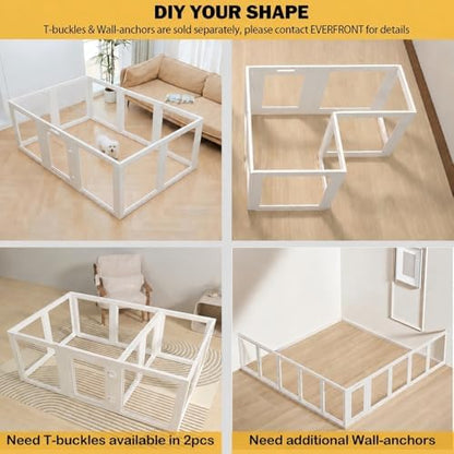 EVERFRONT Clear Acrylic Dog Playpen - Clear Dog Play Pen - Easy Assemble Acrylic Dog Playpen - Puppy Playpen, Cat Playpen, Small Animal Playpen, Dog Play Pen Indoors - Image 5