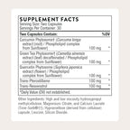 Thorne Resveratrol Complex supplement ingredient facts label