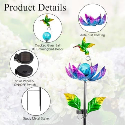 Sunnylight hummingbird garden art stake details