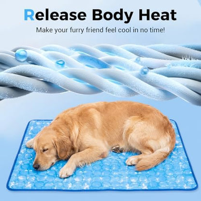 Close up view of the non slip textured bottom backing of the dog mat