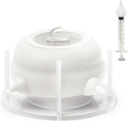 200ml Silicone Multi-Pet Milk Feeder with 4 Nipples(Pink) | Feeds 4 pets at once! Silicone, Stable base, Smooth milk flow. Leak-proof needles seal unused nipples. Includes syringe. - Image 10