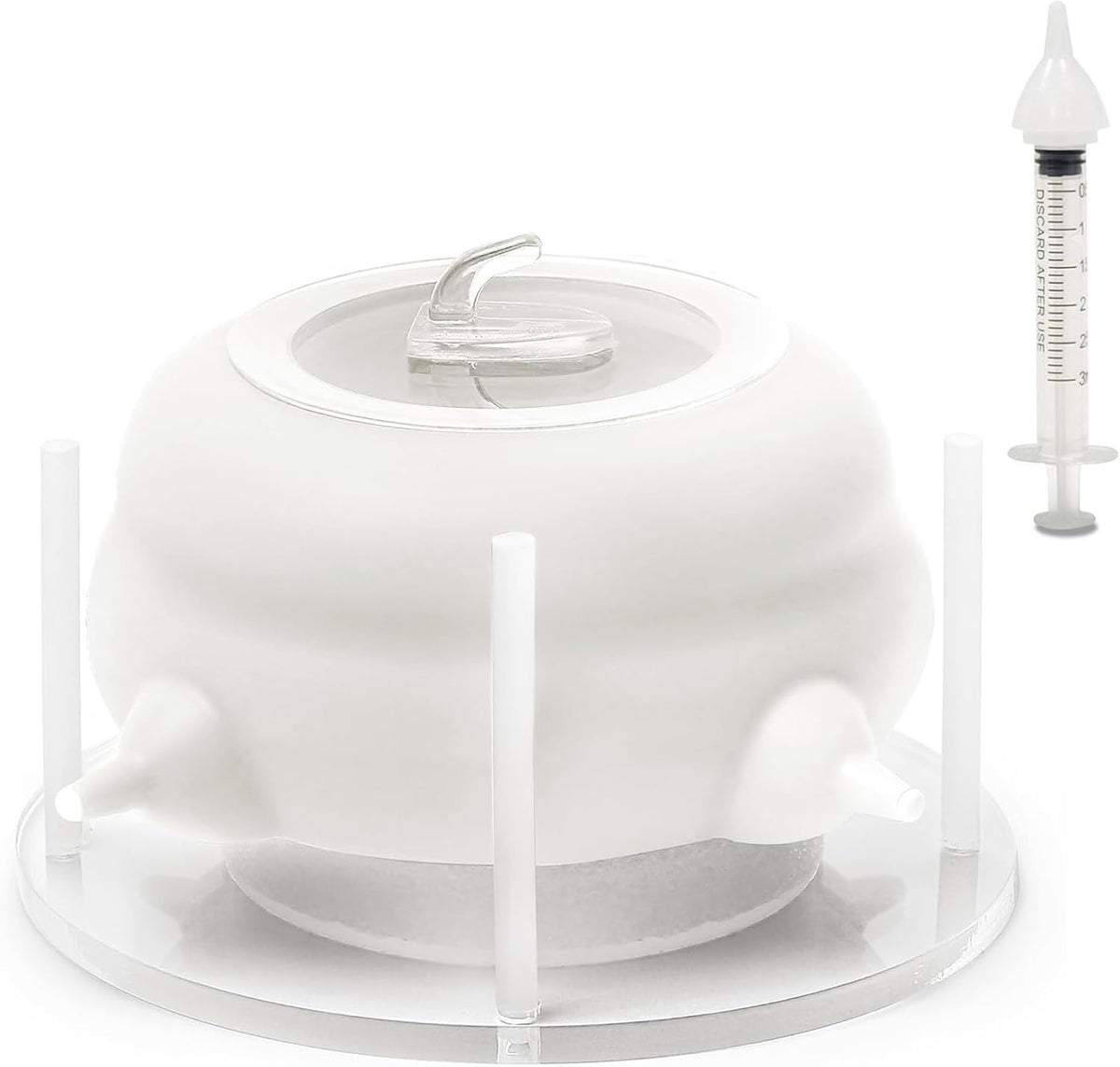 200ml Silicone Multi-Pet Milk Feeder with 4 Nipples(Pink) | Feeds 4 pets at once! Silicone, Stable base, Smooth milk flow. Leak-proof needles seal unused nipples. Includes syringe. - Image 10