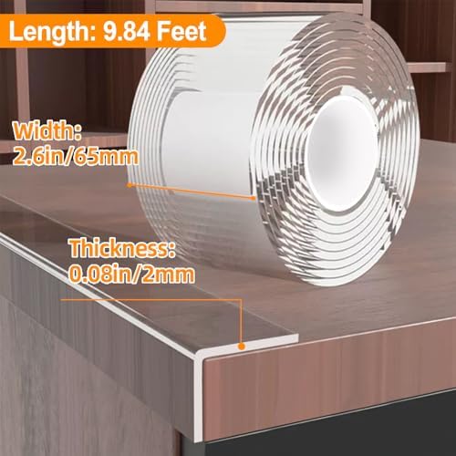 Chenya transparent furniture edge guard applied to table