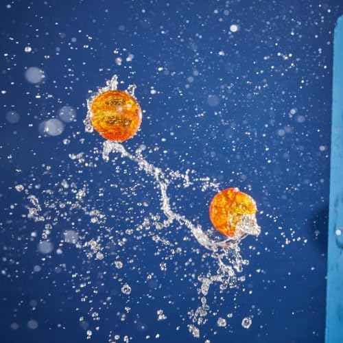 Soft and flexible rubber material details of the Nerf Super Soaker reusable water balloons.