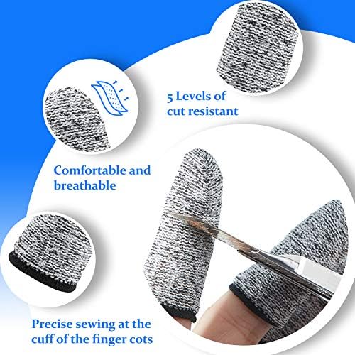 Level five cut resistant finger sleeves detailing the precision stitched cuffs