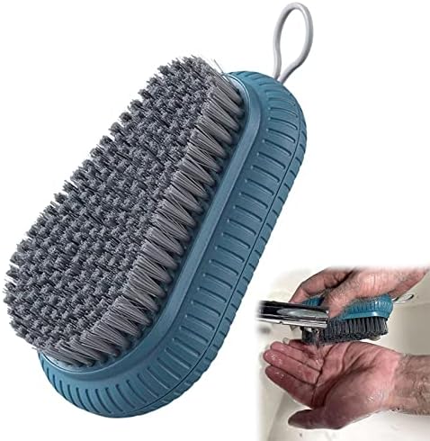 Vwmyq nail scrub brush blue ergonomic handle