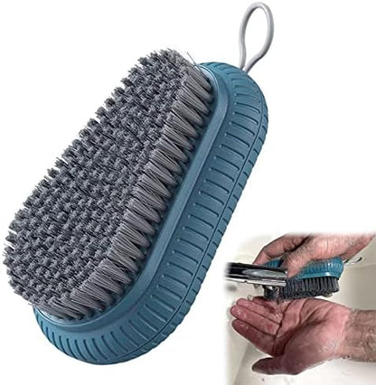 Vwmyq nail scrub brush blue ergonomic handle