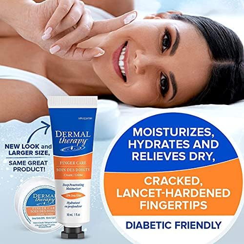 Back of Dermal Therapy Finger Care Cream packaging with ingredients