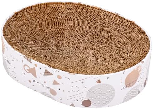 Smartbean breathable corrugated cardboard cat lounge bed showing durable texture