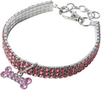 SUPVOX luxury diamond pet collar on white background