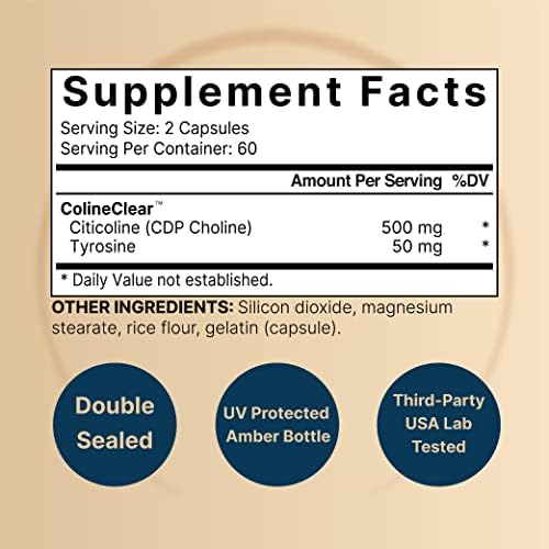 NatureBell CDP Choline dietary supplement bottle side view