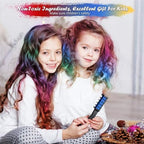 Drying hair with a hairdryer after using the temporary dye marker comb set