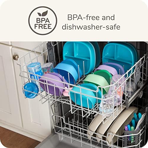NUK for Nature suction plate with lid for meal storage