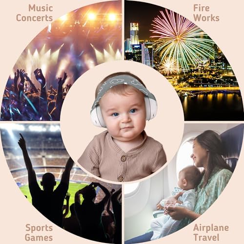 Close up of soft cushioned ear cups on Kiddieware infant headphones