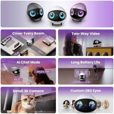 Enabot EBO Air 2 Plus robot moving on a hardwood floor