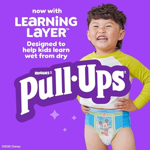 Pull-Ups boys training pants packaging detailing the 55 to 75 pounds weight range instructions