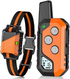 Orange and black electronic dog collar receiver with remote control
