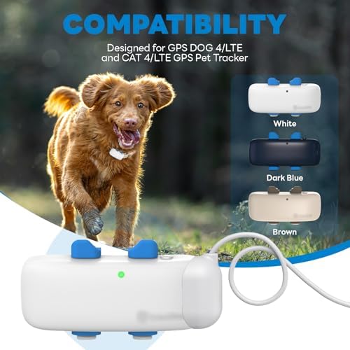 Close up of blue accented magnetic clip for pet tracker