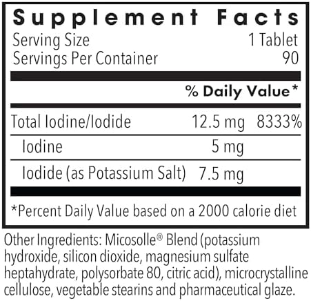 High potency iodine supplement for thyroid support