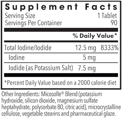 High potency iodine supplement for thyroid support