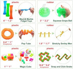 Scientoy sensory set rubber squeeze balls and foam putty items