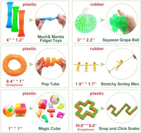 Scientoy sensory set rubber squeeze balls and foam putty items