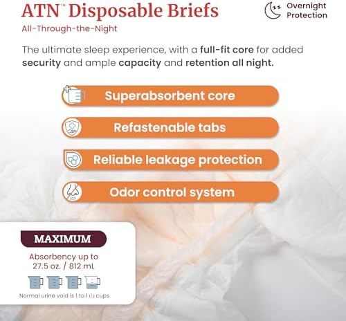 Tranquility adult incontinence briefs medium size box side view