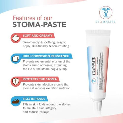 Stomalife alcohol free hydrocolloid ostomy cream tubes close up