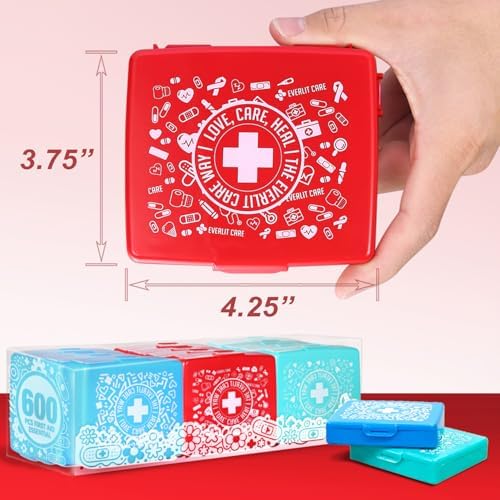 Compact water resistant first aid case for car and office safety.