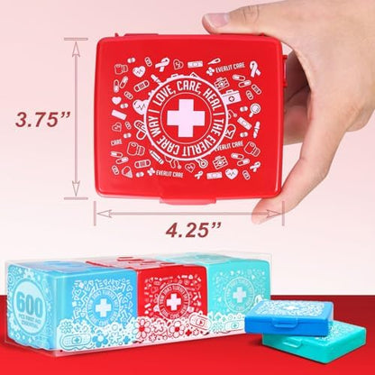 Compact water resistant first aid case for car and office safety.