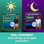 Depend protective underwear for male bladder leak security