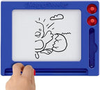 Side profile of portable magnetic sketch pad for kids