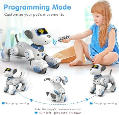 VATOS Remote Control Robot Dog Toy for Kids - Interactive Touch & Follow 17 Functions Robot Dog Pet, Programmable Smart Walking Puppy Intelligent Dancing Dog Robot Toys for Girls 3-12 Gifts - Image 5