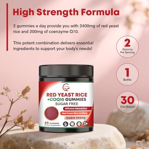 Natural red yeast rice and CoQ10 ingredient display