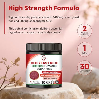 Natural red yeast rice and CoQ10 ingredient display