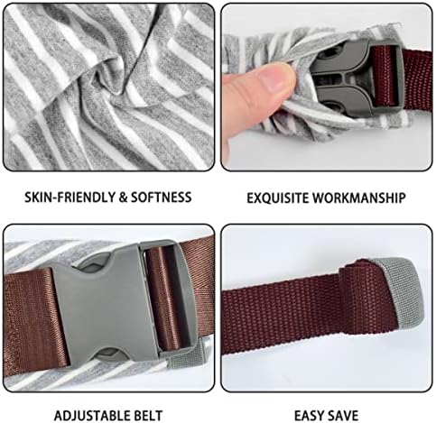Side profile of a parent safely supporting a newborn in the premium vrbabies infant sling.