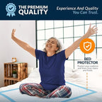 Close up of MED PRIDE disposable bed protectors demonstrating thick liquid lock polymer design