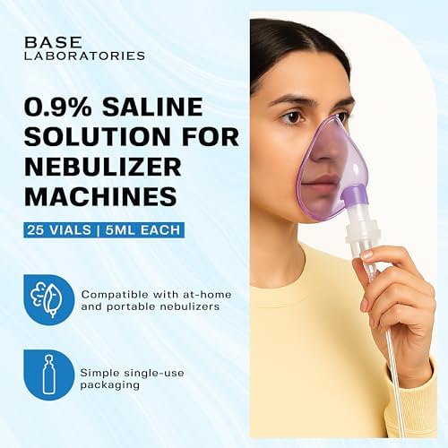 Box of 25 Base Laboratories sterile saline solution vials