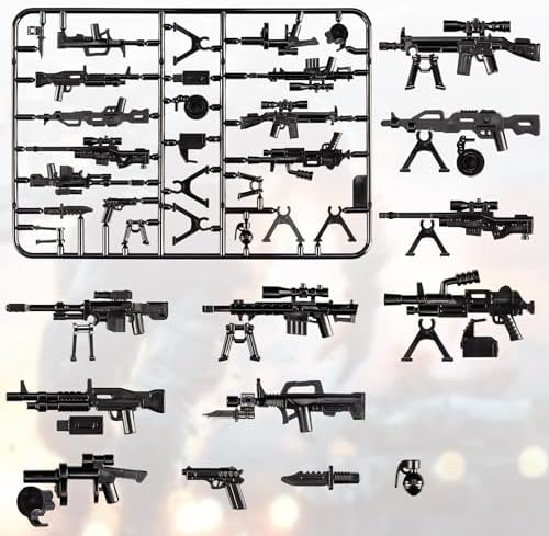 83 Pcs Toy Soldiers Figures US Army Battle Toy Set - Weapons Pack Military Weapon Battle Building Blocks Compatible with Major Brand, 3 Years Old and up - Image 5